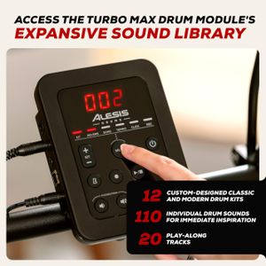 Alesis Turbo Mesh Electric Drum Set – 7-Piece Electronic Kit