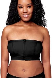 Medela Hands-Free Pumping Bustier, Easy Expressing Pumping Bra with Adaptive Stretch, Black, L