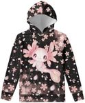 WELLFLYHOM Axolotl Hoodies for Girl