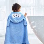 Deoxys Cartoon Kids Hooded Towel, Ultra Soft Kids Poncho Towel Children Bath Towel Kids Novelty Towels Swimming Beach Towel for Boys Girls Under