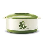 MILTON Orchid 3000 Inner Steel Casserole, 2.85 litres, Green | PU Insulated | BPA Free |Odour Proof | Food Grade | Easy to Carry | Easy to Store | Ideal for Chapatti | Roti | Curd Maker