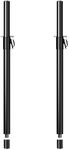 2 in 1 Speaker Pole for Subwoofer, Height Adjustment Speaker Stand from 34 to 49 Inch, Fits 35mm and M20 Thread Mount Extender with Safety Pins, 120 LB Load-Bearing,2 Pack