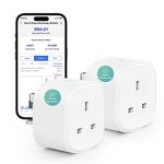 Meross Smart Plug with Energy Monitor,Wifi Plug Remote Control,Alexa Plug Wi-Fi Smart Socket Work with Echo Dot,Google Home,No Hub Required 13A (2-Pack)