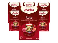 Yogi Tea, Rose, Organic Herbal Tea, Blend of Rose Petals, Hibiscus and Lavender Flowers, 6 Packs x 17 Tea Bags (102 Teabags Total)