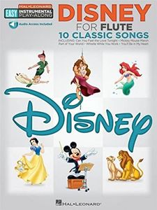 Disney - 10 Classic Songs Instrumental Play-Along - Flute (Book/Online Audio) (Hal Leonard Easy Instrumental Play-Along)