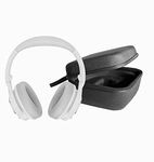 WYZE Noise Cancelling Headphones and Hard Case for Travel, Wireless Over The Ear Bluetooth Headphones with Active Noise Cancellation, Transparency Mode, Clear Voice Pick-up, Alexa Built-in, White