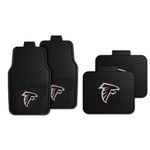 Fanmats Atlanta Falcons Set of 4 Car Mats for Cars, SUV, Pickups - All Weather Technology Protection, Deep Reservoir Design, Universal Fit - 3D NFL Team Logo - 29”x17” Front - 14” x 17” Rear Mat