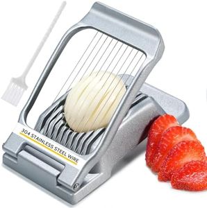 Egg Slicer, Sopito Heavy Duty Stainless Steel Wire Egg Slicer for Hard Boiled Eggs & Other Soft Food Multipurpose Strawberry Slicer