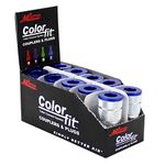 ColorFit by Milton 786TC Pneumatic Couplers - (T-Style, Blue) - 1/4" NPT Male, (Box of 10)