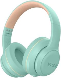 IFECCO Cuffie Wireless Over Ear - Auricolari Bluetooth 5.3 con Microfono,Cuffie Senza Fili Stereo HiFi Pieghevoli per Viaggio Telefono Computer TV