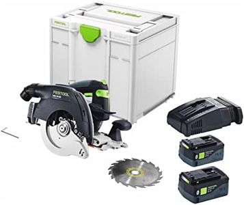 Festool Akku-Handkreissäge HKC 55 5,0 EBI-Plus-SCA (mit Akkupacks, Schnellladegerät, Kreissägeblatt, Innensechskantschlüssel), im Systainer
