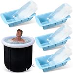 SiliFine 4 Pcs Extra Large Ice Block Mold for Ice Bath 18 Lbs Ice Block Ice Maker Reusable Silicone Molds Large Ice Molds Big Ice Cube Molds Ice Tray Large Ice Bath Chiller