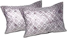 DaDa Bedding 2-Pack Cotton Purple Grey Floral Cherry Blossom Pillow Cases - Queen Size 20" x 30"