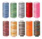 Jo's New 10 Spools (275 Meters per Spool) Rainbow Color Polyester Sewing Thread Hand Quilting Embroidery Sewing Thread Rainbow Series for DIY Sewing... ONLY by ASKJO