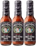 Melinda’s Ghost Pepper Hot Sauce - Gourmet Extra Spicy Hot Sauce - Made with Fresh Ingredients, Ghost Peppers (Bhut Jolokia), Habanero Pepper, Carrot, Garlic, Lime Juice - 5oz, 3 Pack