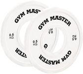GYM MASTER Pair of 2" Coloured Rubber Fractional Change Plates for Olympic Barbell Weight Lifting