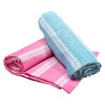 COMFORT WEAVE Cotton Bath Towels 250 GSM Multicolor(Set of 2, 31 X 62 Inch)