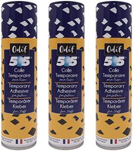 Odif - Colle Temporaire pour Tissu 505 en Spray - Idéale pour le Patchwork, Broderie et Couture - Sans Acide, Certifiée ECO PASSPORT OEKO-TEX - Fabriquée en France, Spray de 250 ml - Lot de 3