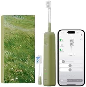 Laifen Wave Special Electric Toothbrush, New 2025 Version Oscillation & Vibration Sonic Electric Toothbrush for Adults with App, 2 Brush Heads, IP68 Waterproof Travel Powered Toothbrush (Meadow Green)
