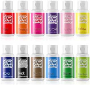 Oil Based Food Coloring for Chocolate,12x20ml Colors Baking Edible Dye
