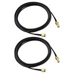 ECSiNG 2x SMA Male to SMA Female RG174 Antenna Extension Coaxial Cable 1m for 4G LTE Router Gateway Modem Cellular Router Gateway SDR Dongle Receiver