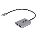 StarTech.com USB-C to Dual HDMI Adapter, USB Type-C Multi-Monitor MST Hub, Dual 4K 60Hz HDMI Laptop Display Extender / Splitter, HDR, Extra-Long Built-In Cable, Windows Only (MST14CD122HD)