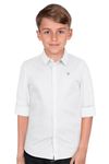 Allen Solly Boy's Solid Regular Fit Shirt (ABSF31901786_White 7 8 Years)