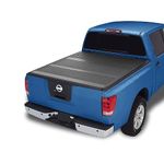 Armordillo Low Profile Hard Tri-Fold Nissan Titan Bed Cover Fits 2004 2005 2006 2007 2008 2009 2010 2011 2012 2013 2014 2015 2016 Nissan Titan 5.5ft (66") Short Bed | CoveRex TFX | 8705322