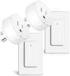 Wireless Wall Switch Remote Control Outlet,GreenCyle 2 Set Remote Control Outlet Plug Switch,15A/1500W,TUV List,No Wiring Needed,300ft RF Range,for Lamp,Fans,Household Appliances