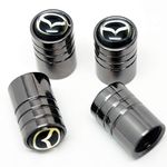 Deluxe Black Wheel Valve Dust Caps. CX-30 Mazda2 Demio Mazda3 Mazda6 Atenza MX-5 CX-3 CX-4 CX-5 CX-8 CX-9