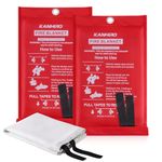 Fire Blanket Emergency for Home Kitchen - KANHIRO Fiberglass Fire Suppression Blanket Great for School, Fireplace, Grill, Car, Office, Warehouse (2 Pack, 39 in X 39 in)