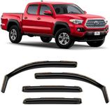 Voron Glass in-Channel Extra Durable Rain Guards for Trucks Toyota Tacoma 2016-2021 Double Cab, Window Deflectors, Vent Window Visors, 4 Pieces - 220056