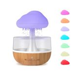 Raviza Humidifier for Home and Cloud Rain Diffuser and Snuggle Cloud, Light Humidifier - Raindrop Humidifier, Relaxing Sound, Essential Oil Diffuser for Home Office (Rain Cloud Humidifier)