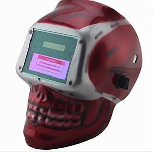 Auto Darkening Solar Welding Helmet Arc Tig Mig Mask Weld Welder Lens Grinding Mask (Red)