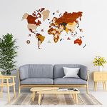 The Map Store 3D Multi Layered Wooden World Map