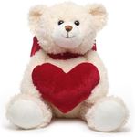 Bearington Holden Heart The Valentine's Day Plush, 16 Inch Teddy Bear Stuffed Animal