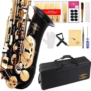 Glory Black Laquer E Flat Alto Saxophone with 11reeds,8 Pads cushions,case,carekit