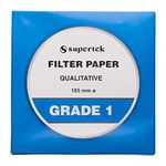 Supertek 185 mm Filter Paper Grade 1 | Qualitative Round Sheets Pack of 100 | Chemistry Lab Experiments | Schools or Laboratory Activities