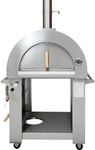 KOSTCH 32.5 inch Wood Fired and Propane Gas Pizza Oven for Outdoor Kitchen in Stainless Steel, Large Pizza Oven for Outside, Yard and Party