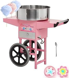 Garvee Extra Large Cotton Candy Cart -Commercial Cotton Candy Machine,Electric Cotton Candy Floss Maker with Drawer,20 inch Stainless Steel Bowl Perfect for Commercial Use Home Party Carnival,21x21x18