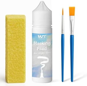 WAN2TLK Masking Fluid for Watercolor Painting - 60ml White with a Paintbrush and Eraser - Art Masking Fluid Pen Watercolor Medium Art Supplies for Artists