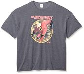 Disney Men's Incredible Graphic T-Shirt, Gray/Mr. Incredible, X-Large