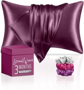 Satin Pillow Cover for Hair and Skin | 3 Months Warranty | with 2 Silk Pillow Cover & 3 Satin Scrunchies for Women