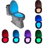 AGD LIGHTS Smart Bathroom Toilet Night Light LED Body Motion Activated On/Off Seat Sensor Lamp 8 Multicolour Toilet lamp