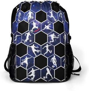 ZCJB-WSRY Soccer Drawstring Backpack for Kids Boys Girls Women Men
