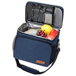 TuErcao Cooler Bag - Leak Proof Portable Collapsible Soft Cooler Ice Chest for Beach Hiking Picnic Camping Travel Cooler for Car Road Trips, Lunch Box Cooler for Men Work Hieleras para Trabajo, Blue