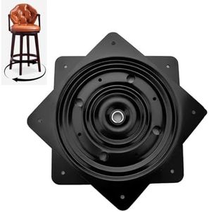 ZDSYZXB 6 Inch Heavy Duty Bar Stool Swivel Plate, Chair Swivel Base with Solid Ring of Ball Bearings,360 Degree Swivel Square Heavy Duty Turntable for Swivel Chair or Recliner, Black