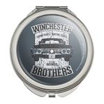 Supernatural Winchester Brother's Impala Compact Travel Purse Handbag Makeup Mirror