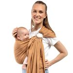 Boba Ring Sling Baby Carrier Newborn to Toddler - Lightweight & Breathable Baby Sling Carrier, Hip-Healthy Baby Carrier Sling, Baby Wrap Carrier for Front & Hip Carry, 8-35 lbs (Rye)