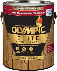 Olympic Elite 1 gal. American Chestnut Semi-Transparent Stain and Sealant in One Low VOC